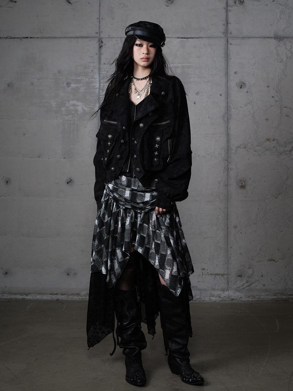 NO ROMANCE Dark Punk Court Knight Heavywork Functional Layered Women'S Suede Utility Jackets