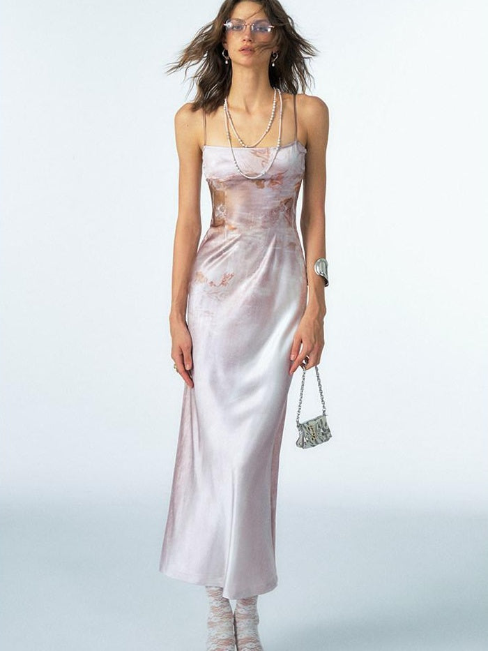 OfAkiva Organza Ombre High Waist Sexy A Line Slip Women Citywalk Maxi Dresses
