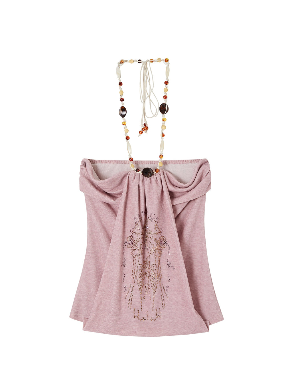 OfAkiva_Slim_Fit_Halter_Neck_Short_Crop_Burgundy_Pink_Ladies_Casual_Camisoles_MISSTT
