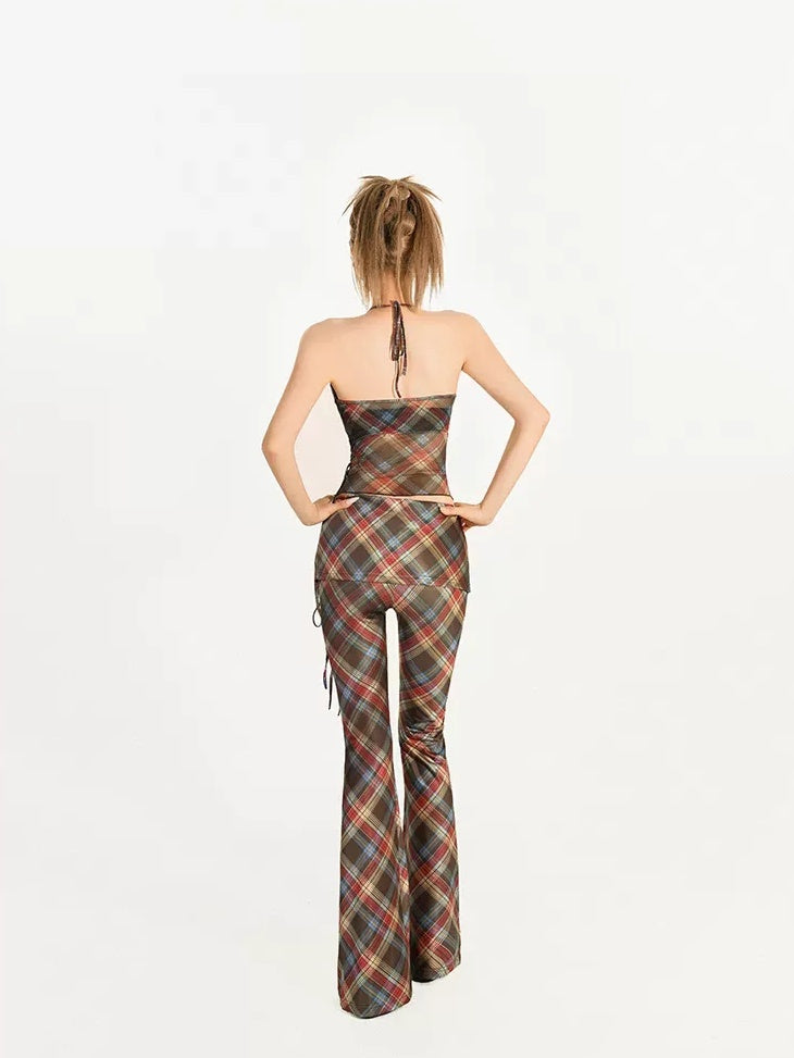 Nico Molly Printed Cami And Micro Flare Long Pants Urban Natural Waist Top & Pants Sets