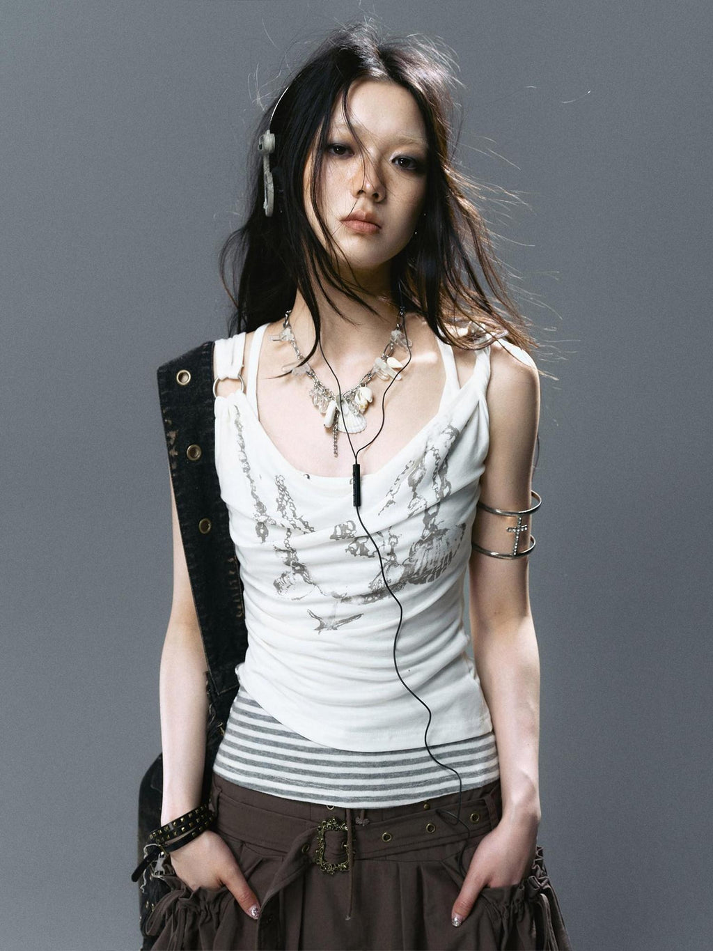 Cest Nous Sparkling Original Artificial Crystal Chain Women Silver Jewelry Necklaces