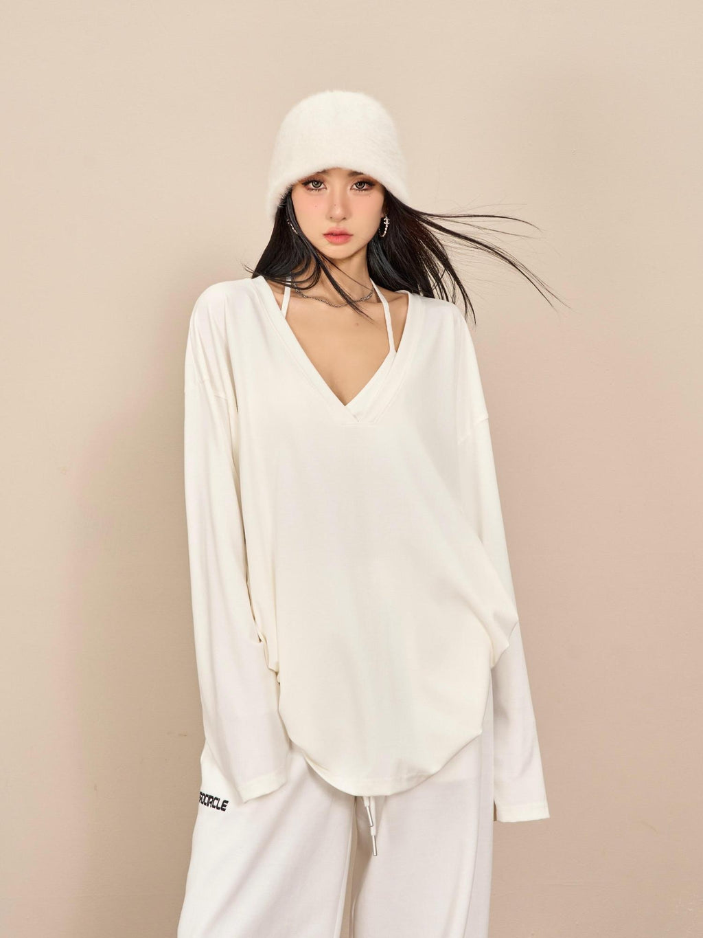 ZERO Backless Halter Slim Knit Cotton Cropped Streetwear Built In Bra Pad Camisoles