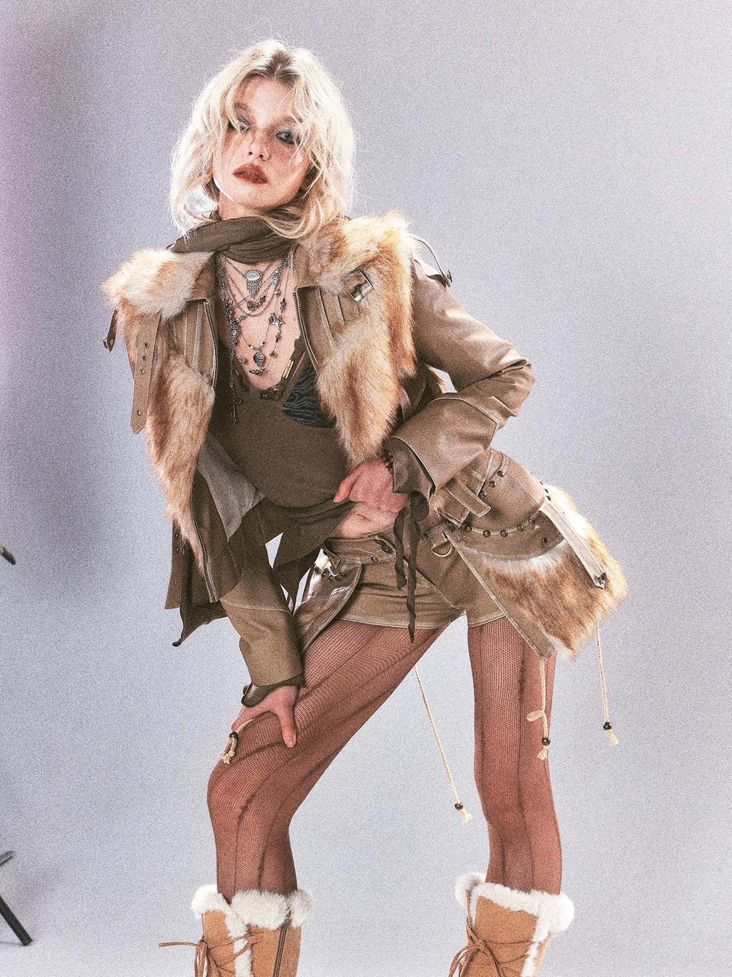 OPEN AESTHETIC Padded Jacket Retro High Waist Shorts Young Women Top & Shorts Sets