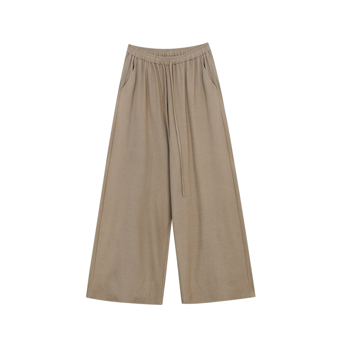ZERO_Soft_Viscose_Round_Neck_Long_Sleeve_Khaki_Casual_Women_Pull_On_Top_&_Pants_Sets_MISSTT