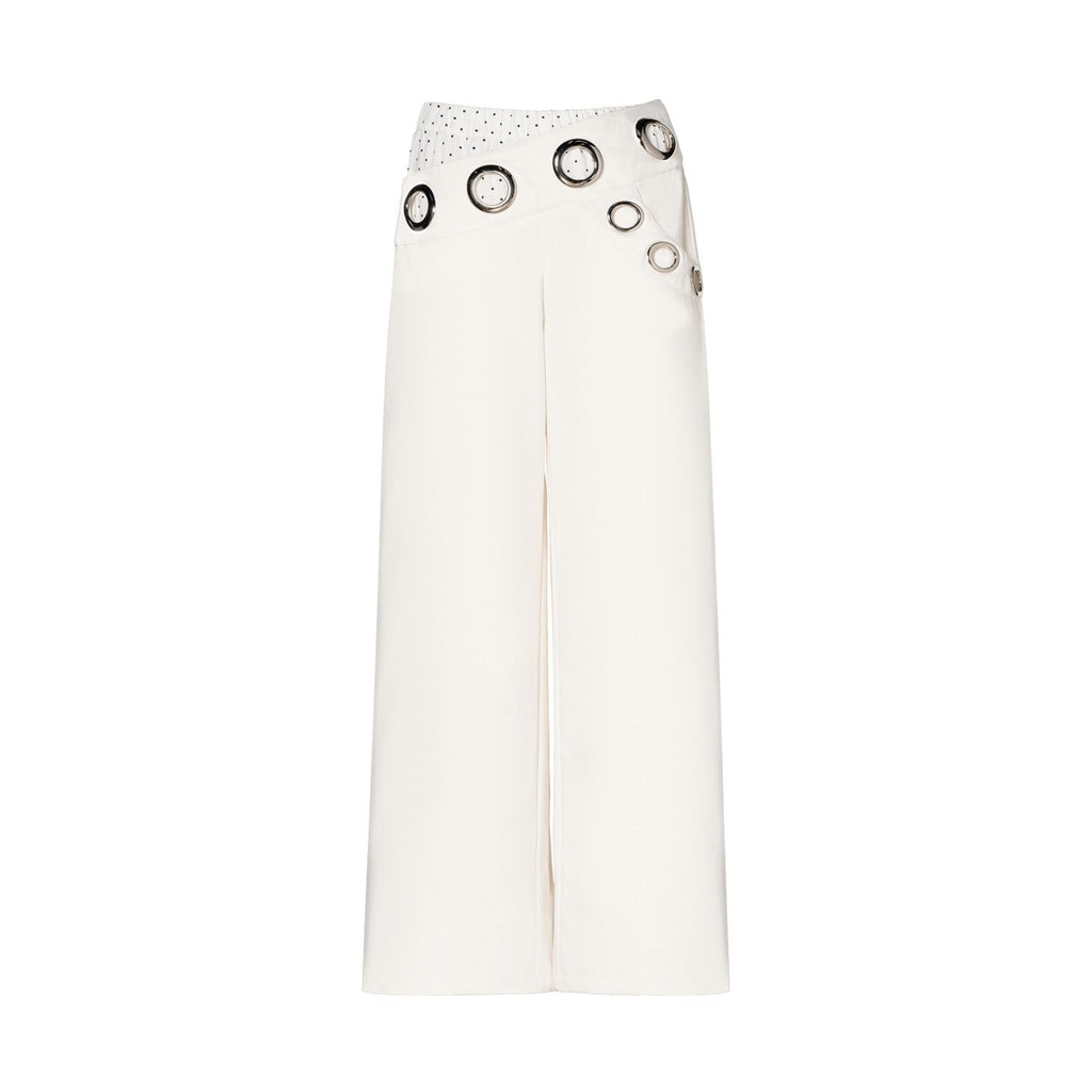 JYOSEI_Asymmetric_Polka_Dot_Patchwork_Low_Rise_Workwear_Wide_Leg_Cotton_Straight_Pants_MISSTT