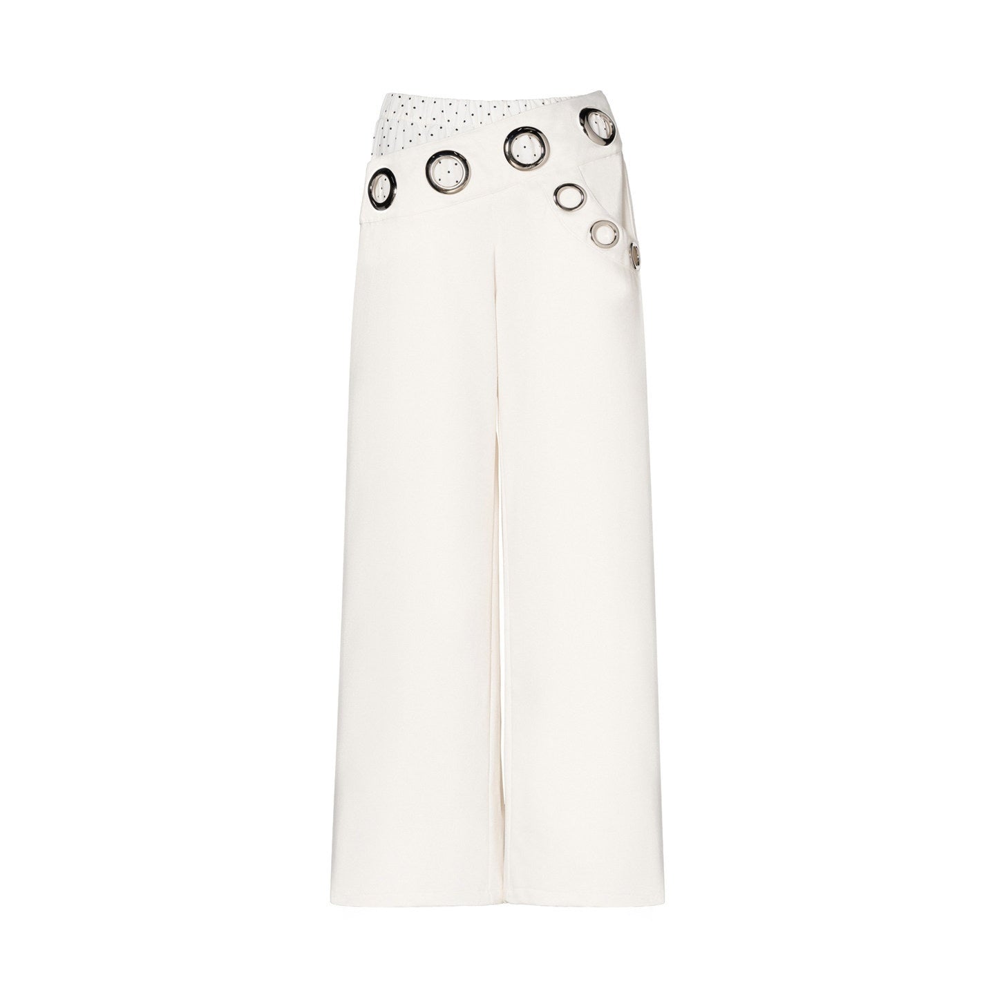 JYOSEI_Asymmetric_Polka_Dot_Patchwork_Low_Rise_Workwear_Wide_Leg_Cotton_Straight_Pants_MISSTT