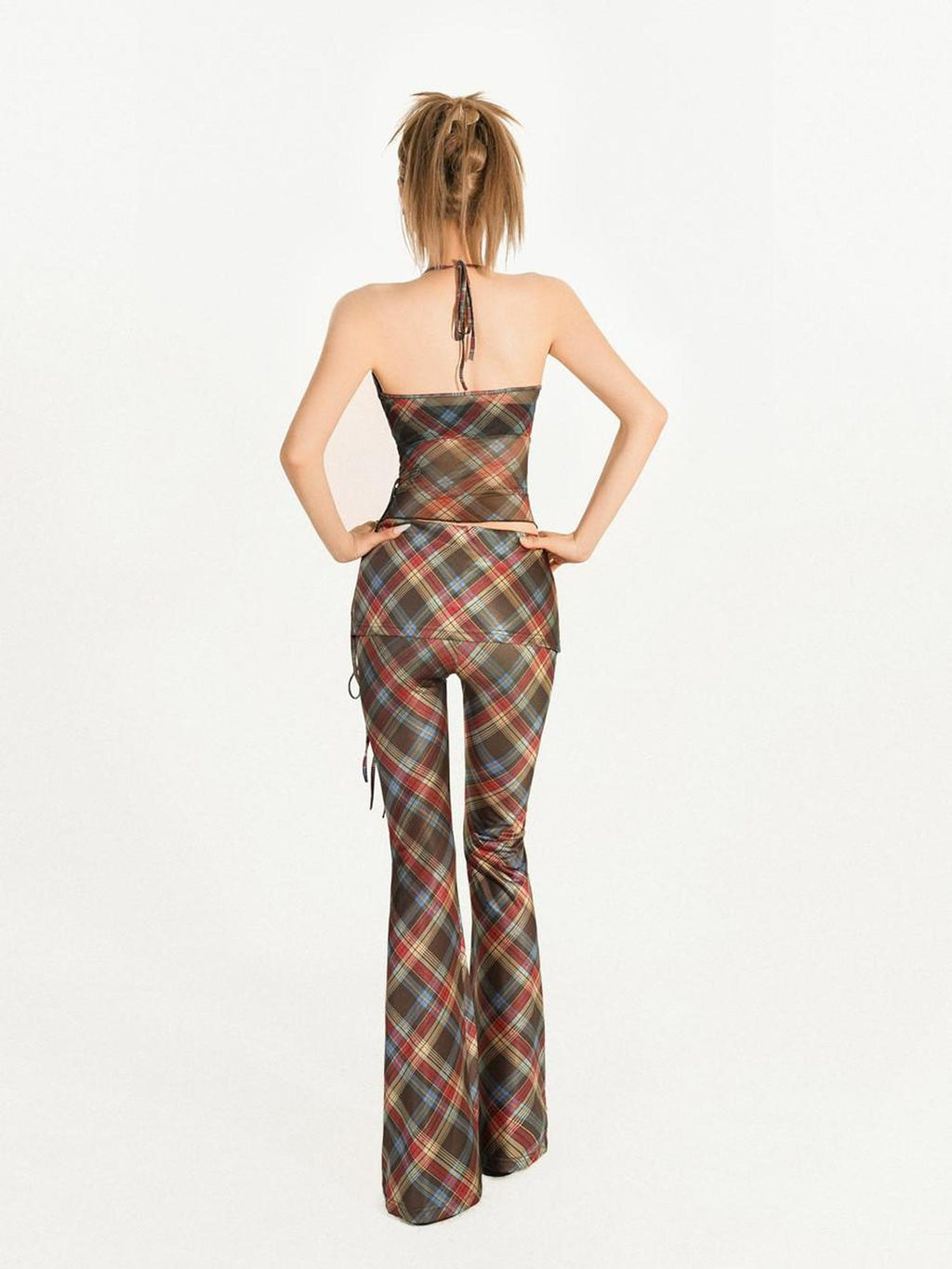 Nico Molly Printed Cami And Micro Flare Long Pants Urban Natural Waist Top & Pants Sets