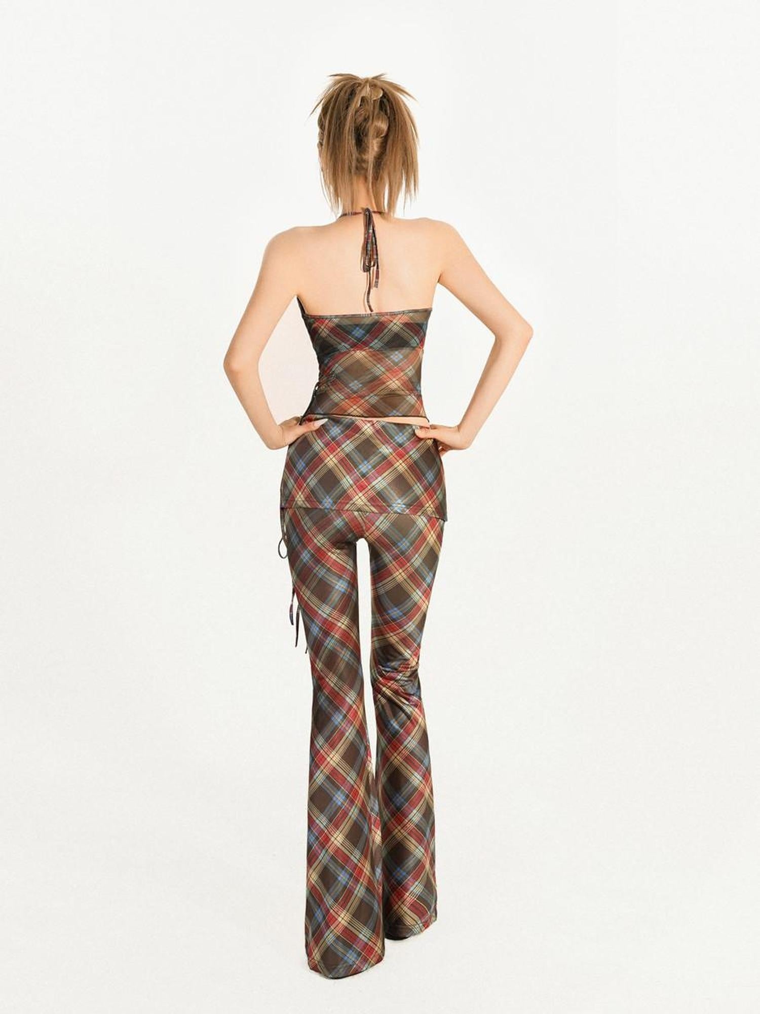 Nico Molly Printed Cami And Micro Flare Long Pants Urban Natural Waist Top & Pants Sets