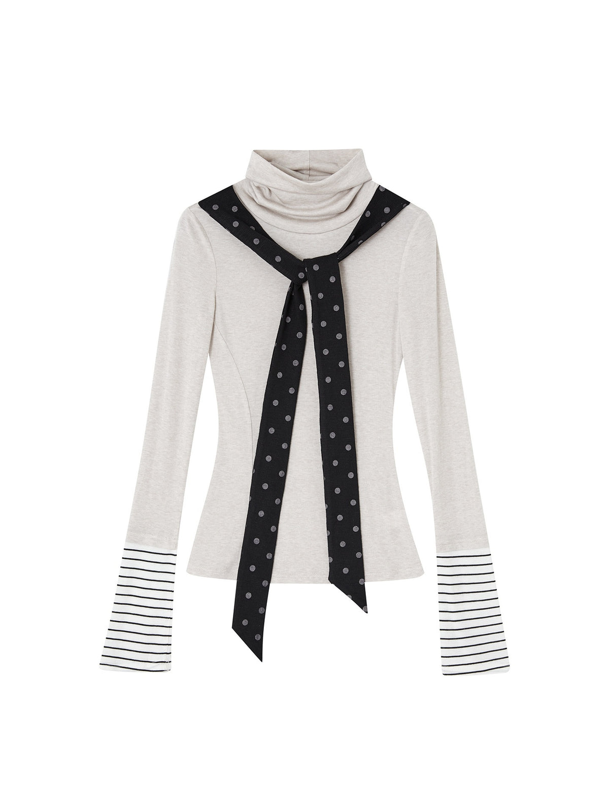 OfAkiva_Slim_Fit_Ribbon_Tie_Mock_Neck_Women_Casual_Pullover_Long_Sleeve_T-Shirts_MISSTT