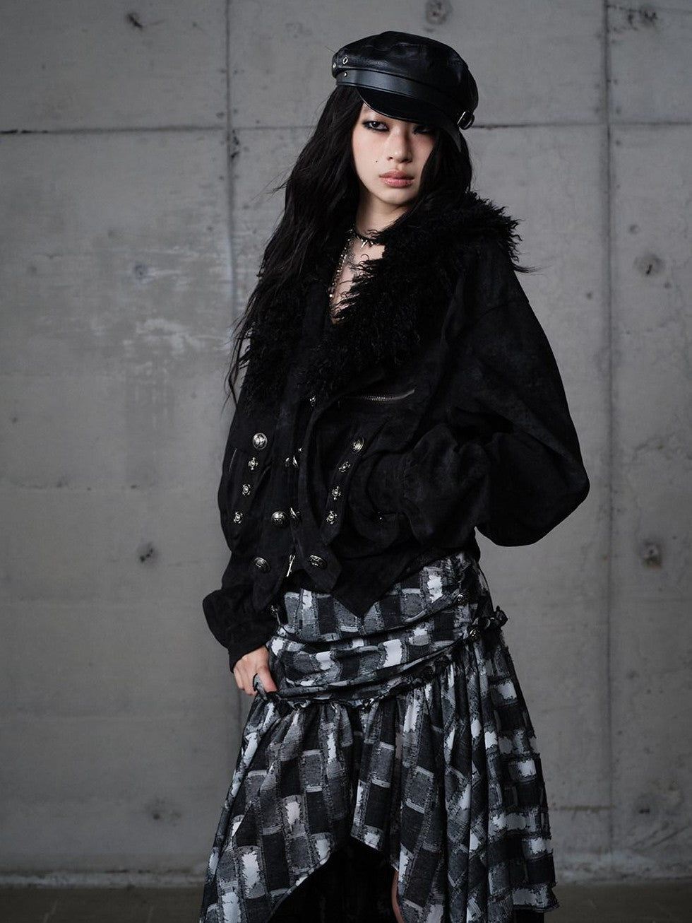 NO ROMANCE Dark Punk Court Knight Heavywork Functional Layered Women'S Suede Utility Jackets