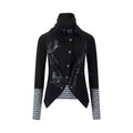 Cest_Nous_Stretch_Cotton_Punk_Faux_Layer_Women_Striped_Pullover_Black_White_Cardigans_MISSTT