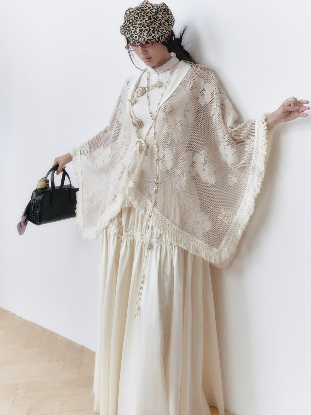 OfAkiva Korean Shawl Patchwork Solid Oversized Scarf Decorative Women Cardigans