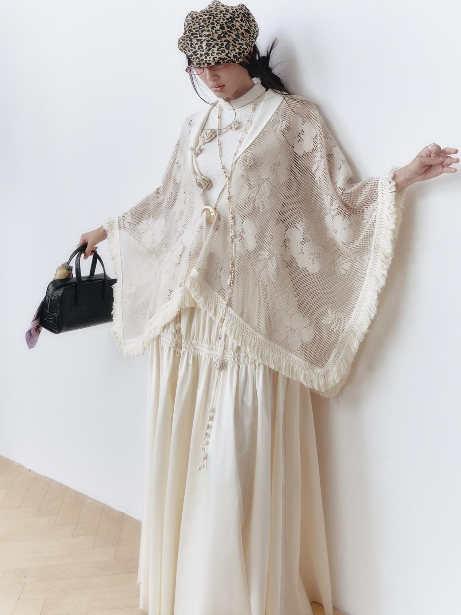 OfAkiva Korean Shawl Patchwork Solid Oversized Scarf Decorative Women Cardigans