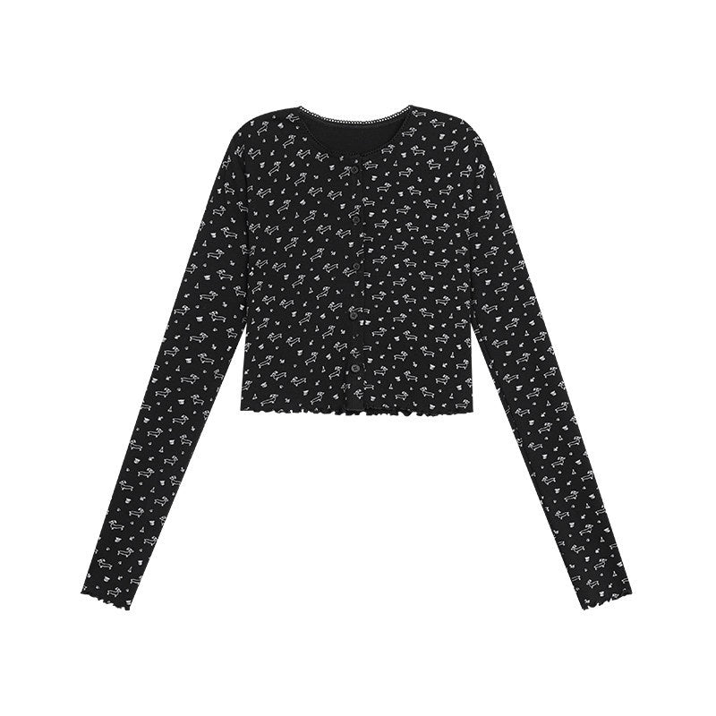 ZERO_Knitted_Slim_Three_Piece_Printed_Crop_Cardigan_Casual_Women_Top_&_Pants_Sets_MISSTT