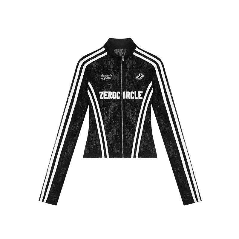 ZERO_Slim_Fit_Street_Applique_Stand_Collar_Zipper_Women_Nylon_Long_Sleeve_Crop_Tops_MISSTT