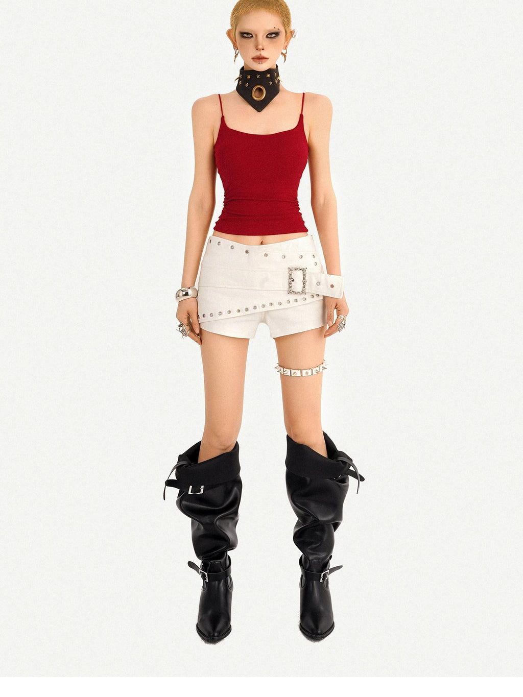 Nico Molly Slim Cropped A Line Narrow Strap No Padding Women Layering Camisoles