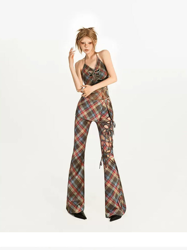 Nico Molly Printed Cami And Micro Flare Long Pants Urban Natural Waist Top & Pants Sets