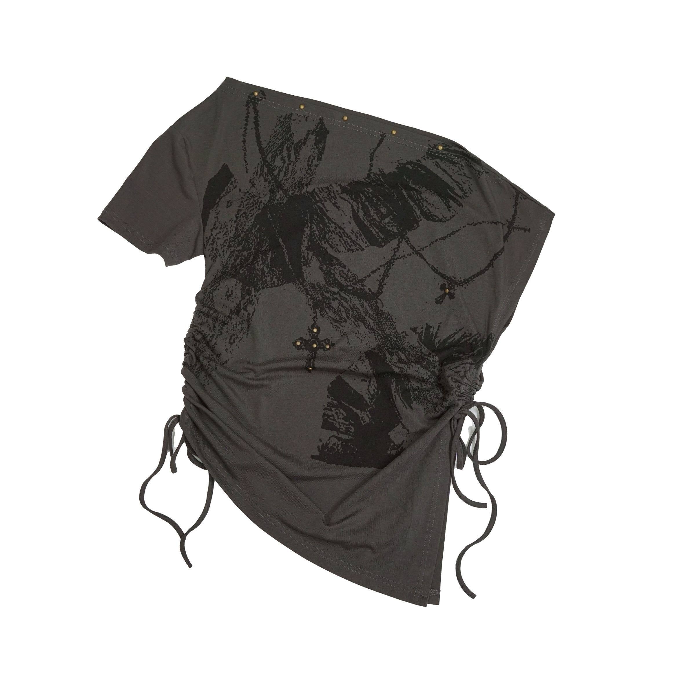 Cest_Nous_Lightweight_Cotton_Loose_Punk_Graffiti_Asymmetric_Tie_Women_Offshouldercroptops_MISSTT