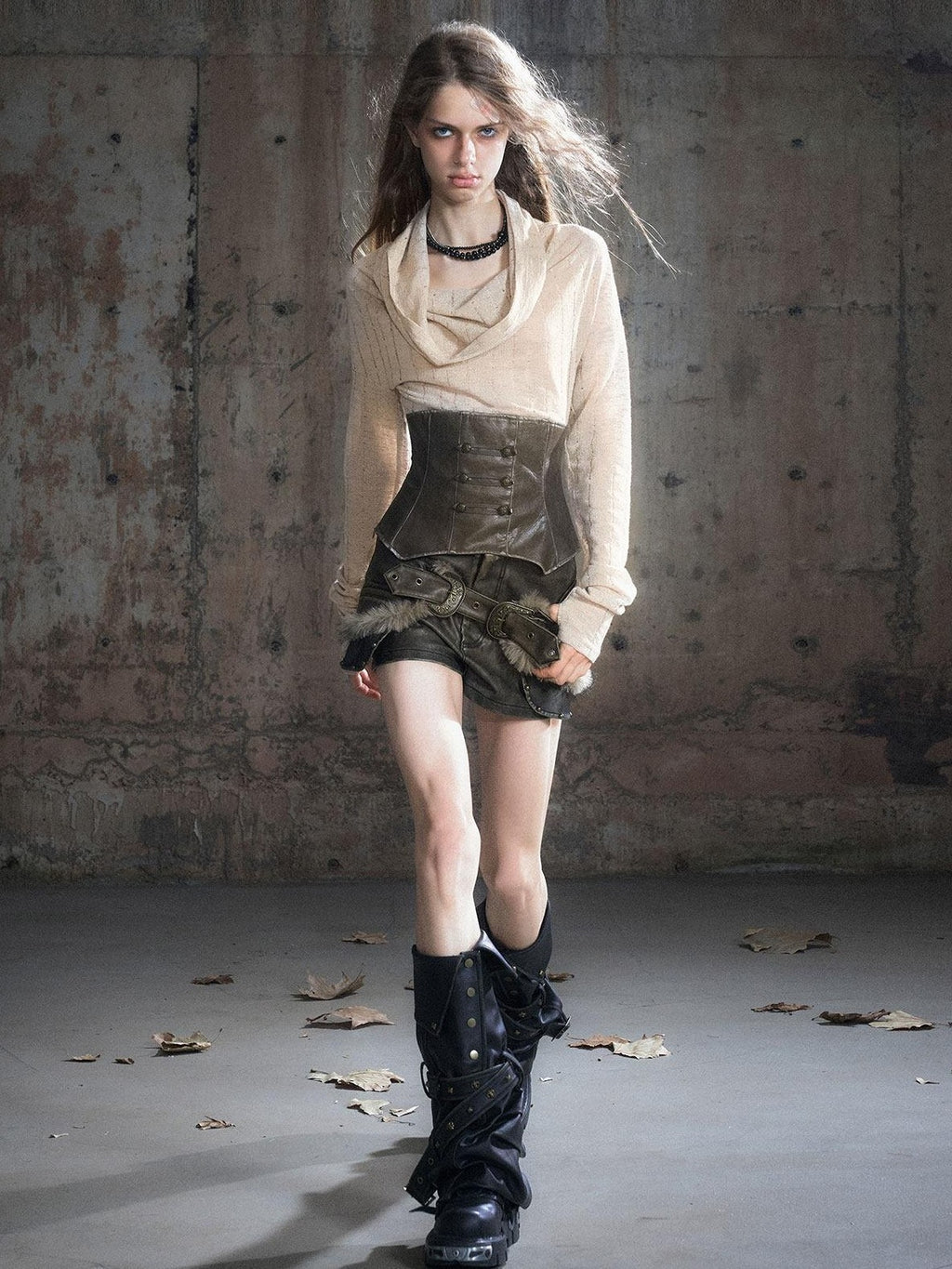 Cest Nous Vintage Slim Striped Hollowout Pullover Women Viscose Knit Longsleevet-Shirts