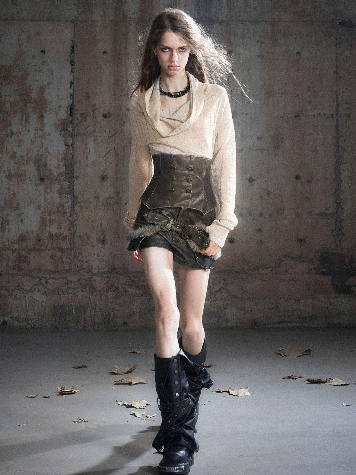 Cest Nous Vintage Slim Striped Hollowout Pullover Women Viscose Knit Longsleevet-Shirts