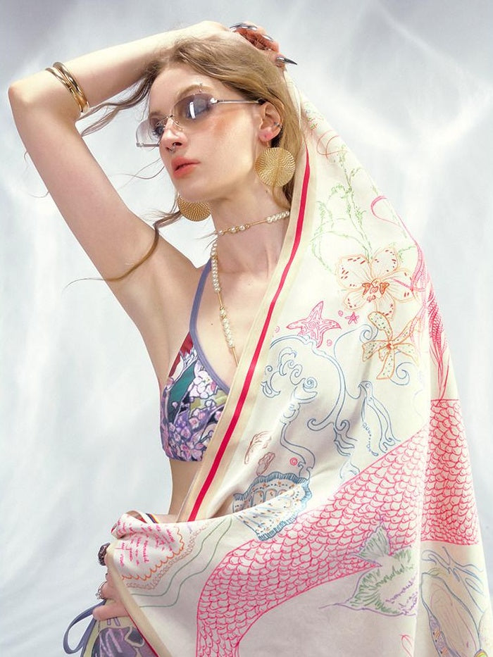 OfAkiva Lightweight Printed Slim Fit Short Small Square One Size Fashion Women Scarves