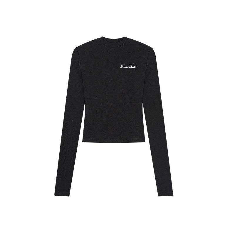 ZERO_Soft_Lyocell_Knit_Casual_Slim_Letter_Print_For_Women_Long_Sleeve_Crop_Tops_MISSTT