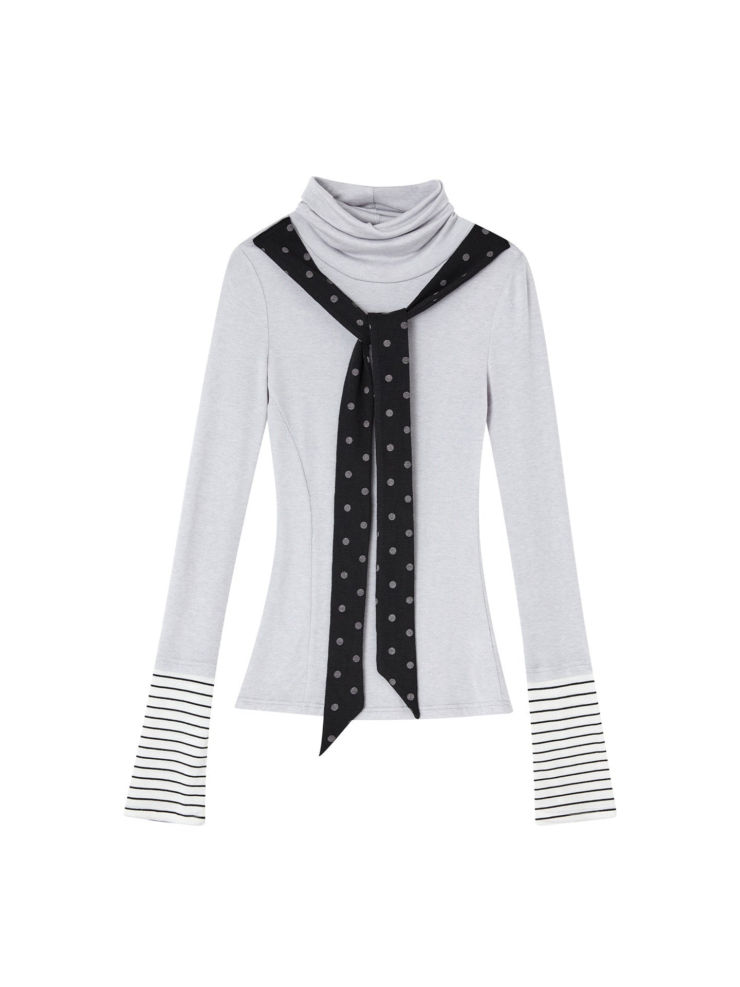 OfAkiva_Slim_Fit_Ribbon_Tie_Mock_Neck_Women_Casual_Pullover_Long_Sleeve_T-Shirts_MISSTT