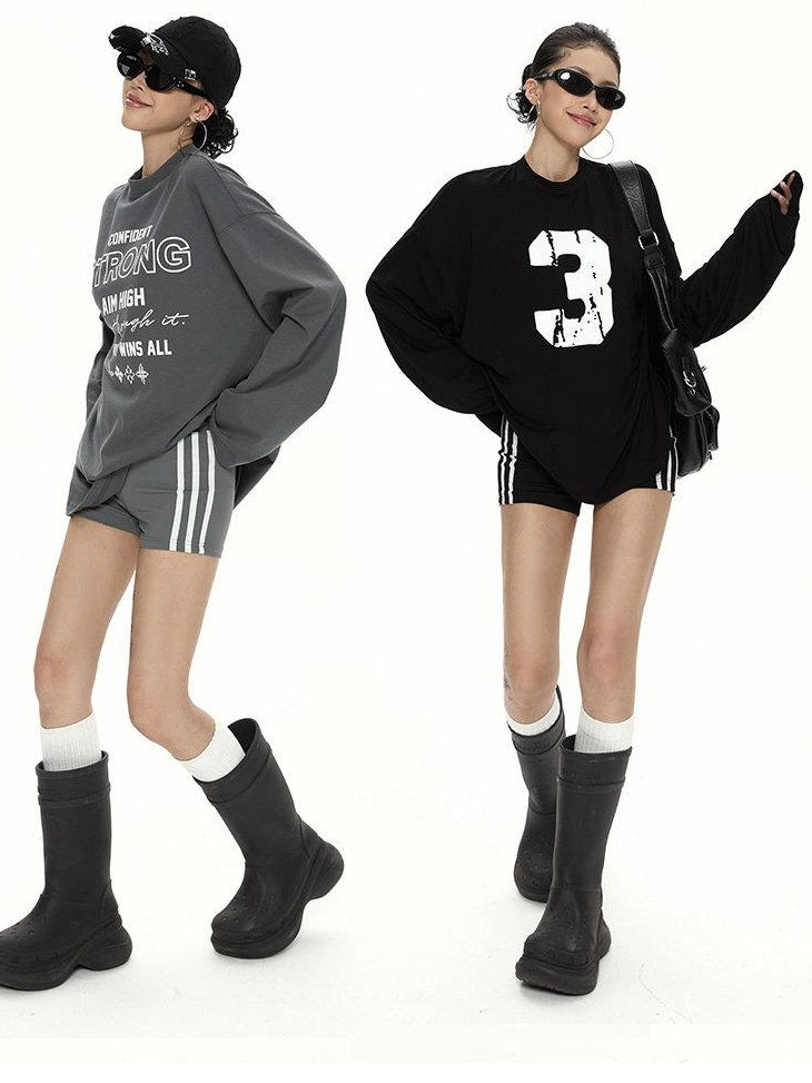 ZERO High Stretch Striped Knit Natural Waist Fit Casual Women Black Gray Mini Shorts
