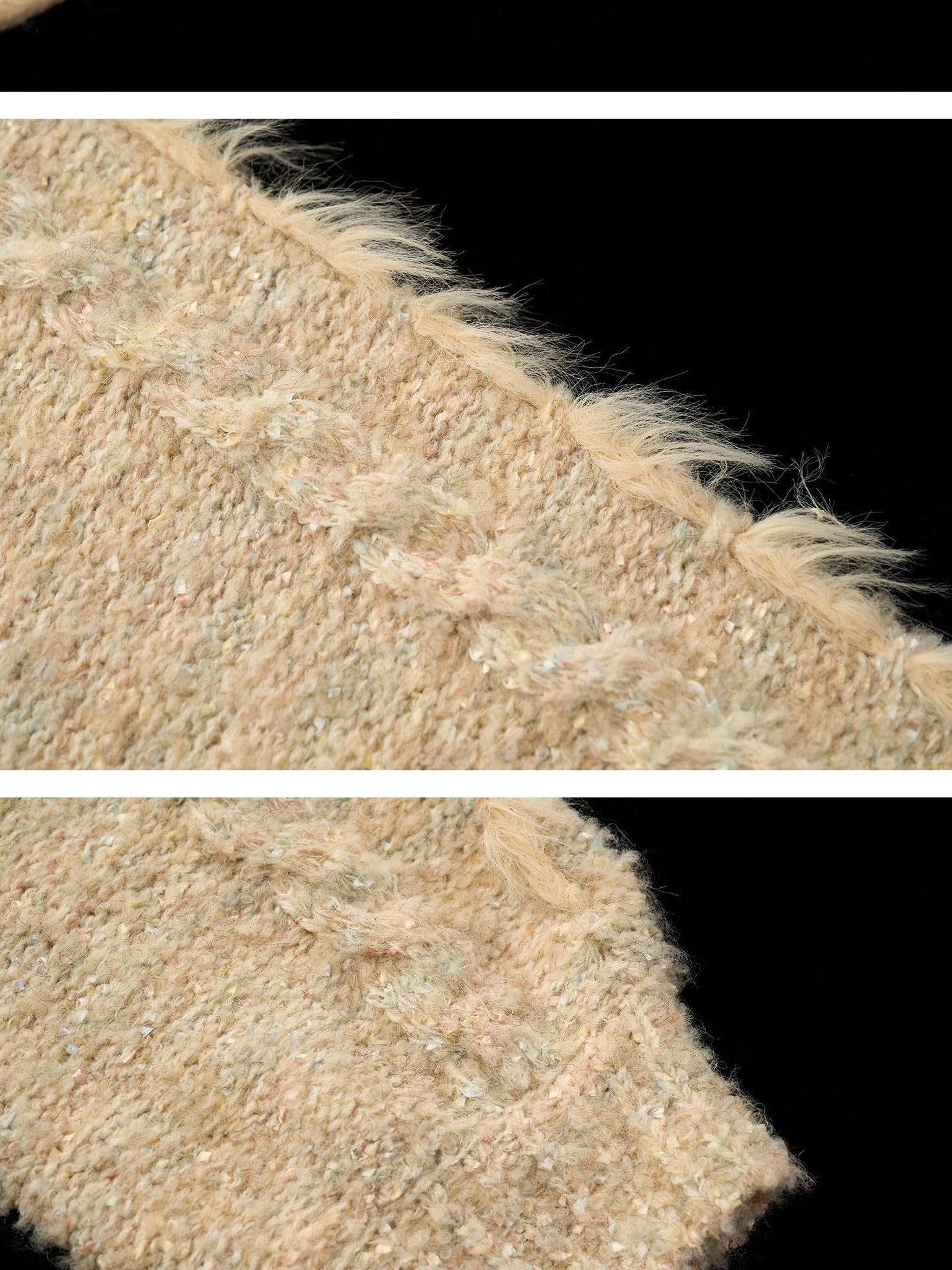MAMC Soft Knit Waist Cinch Preppy Loose Lapel Collar Women Beige Mini Dresses