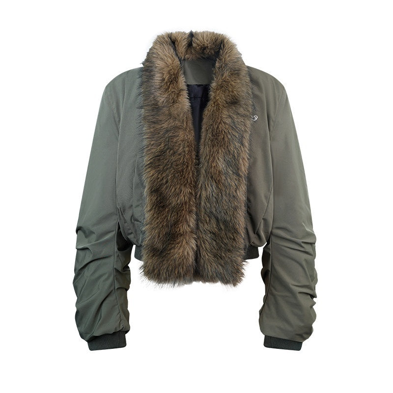 ZERO_Warm_Insulated_Streetwear_Long_Sleeve_Polyester_Black_Green_Cropped_Jackets_MISSTT