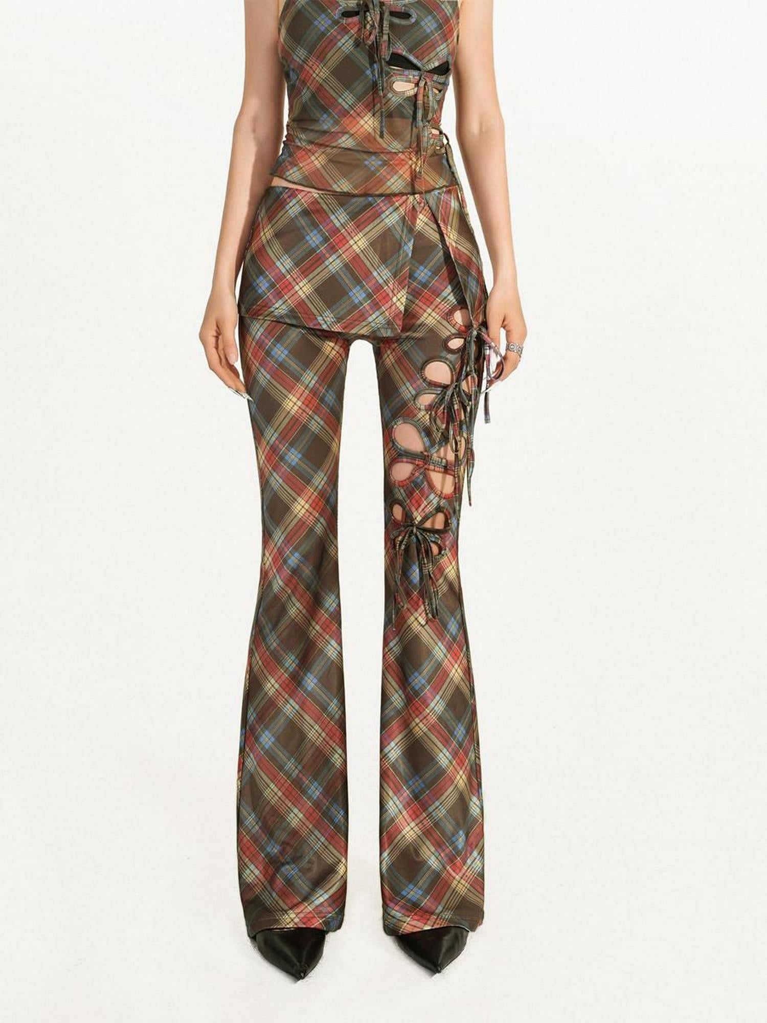 Nico Molly Printed Cami And Micro Flare Long Pants Urban Natural Waist Top & Pants Sets