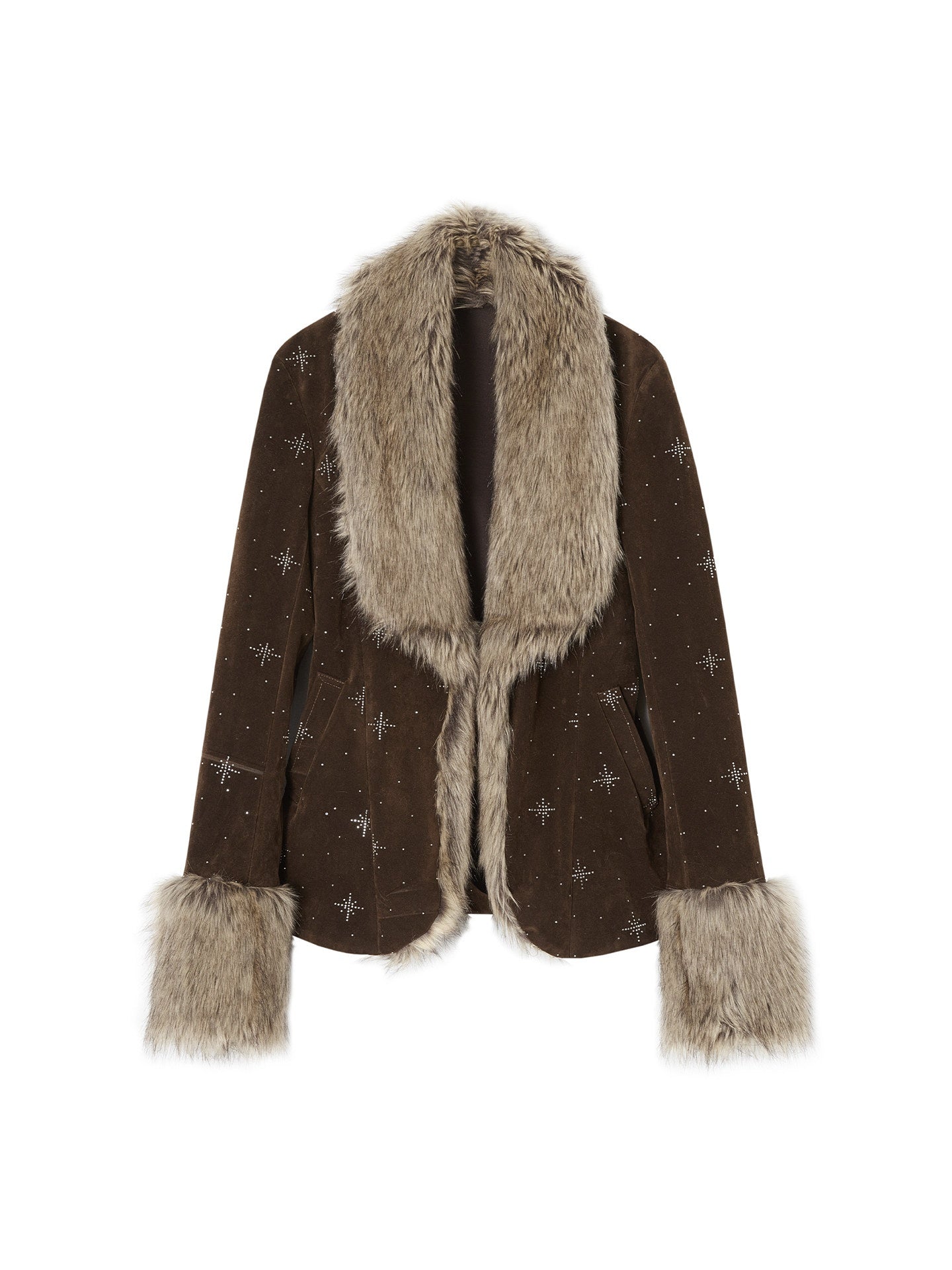 OfAkiva_Rhinestone_Vintage_Oversized_Lapel_Raglan_Short_Women_Brown_Cropped_Jackets_MISSTT