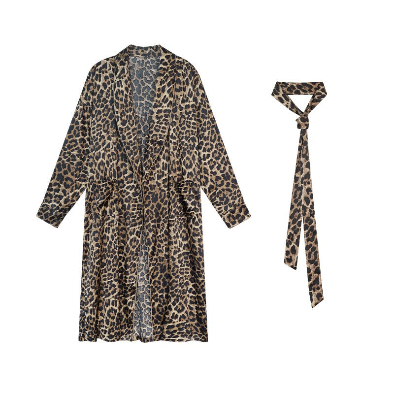 ZERO_Leopard_Print_Three_Piece_Loose_V-neck_Cardigan_Casual_Women_Top_&_Pants_Sets_MISSTT