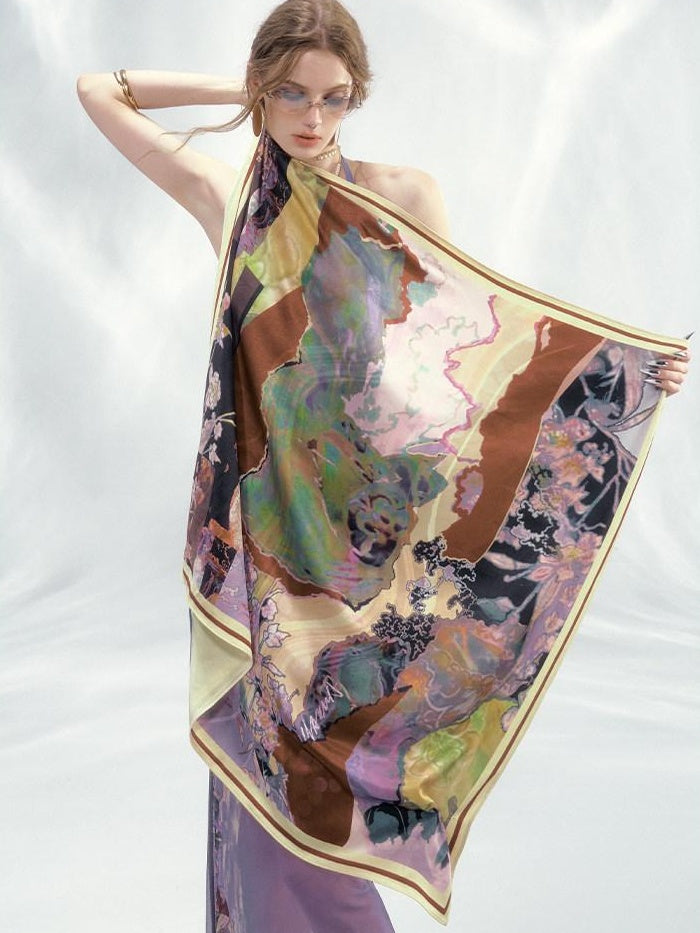 OfAkiva Lightweight Printed Slim Fit Short Small Square One Size Fashion Women Scarves