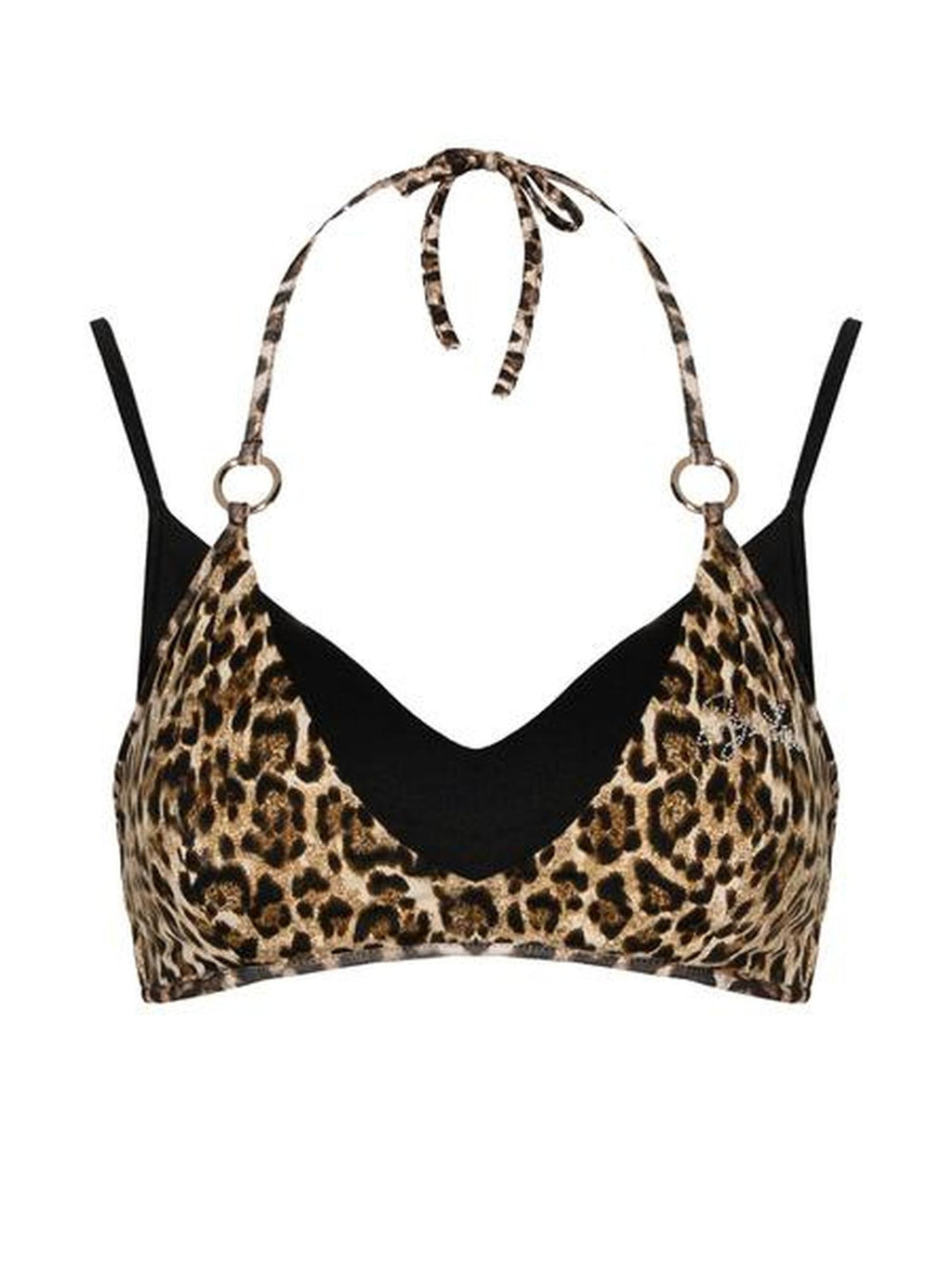JYOSEI Removable Chest Pads No Underwire Triangle Bikini Women Leopard Print Camisoles