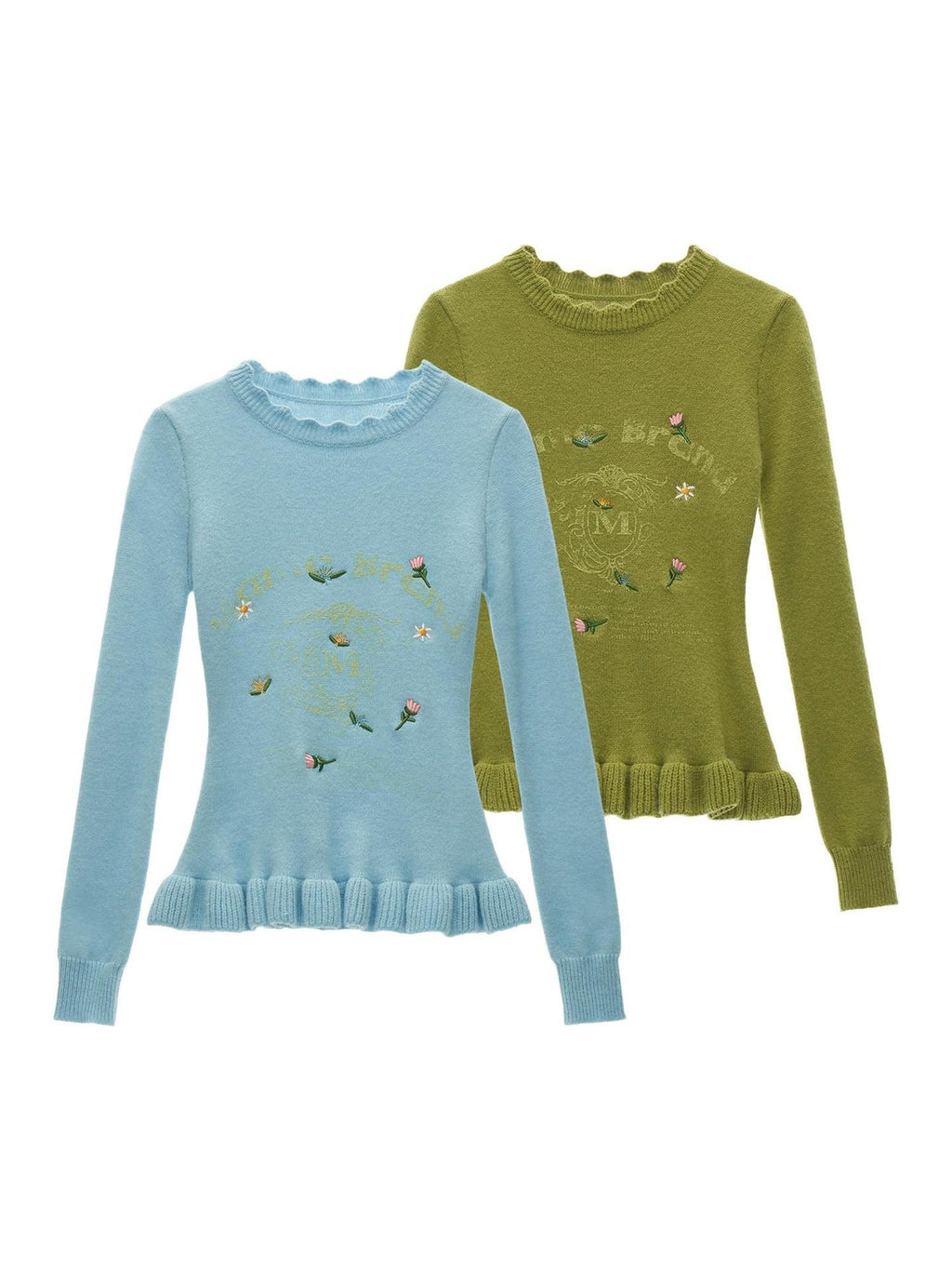 MAMC Soft Acrylic Floral Crewneck Slim Fit Casual Pullover Womens Everyday Sweaters