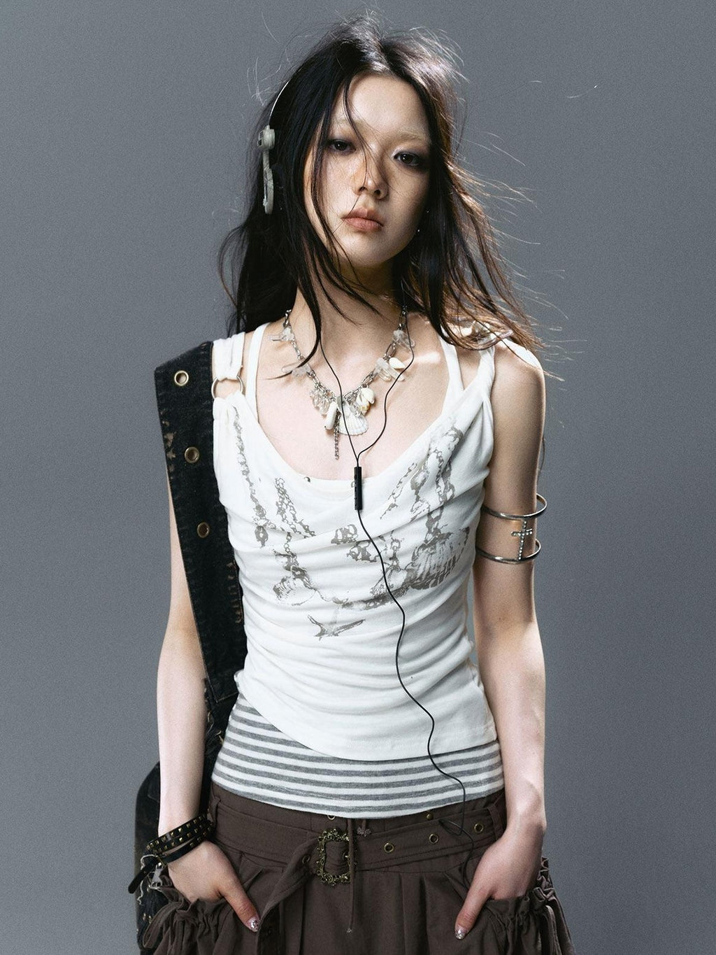 Cest Nous Sparkling Original Artificial Crystal Chain Women Silver Jewelry Necklaces
