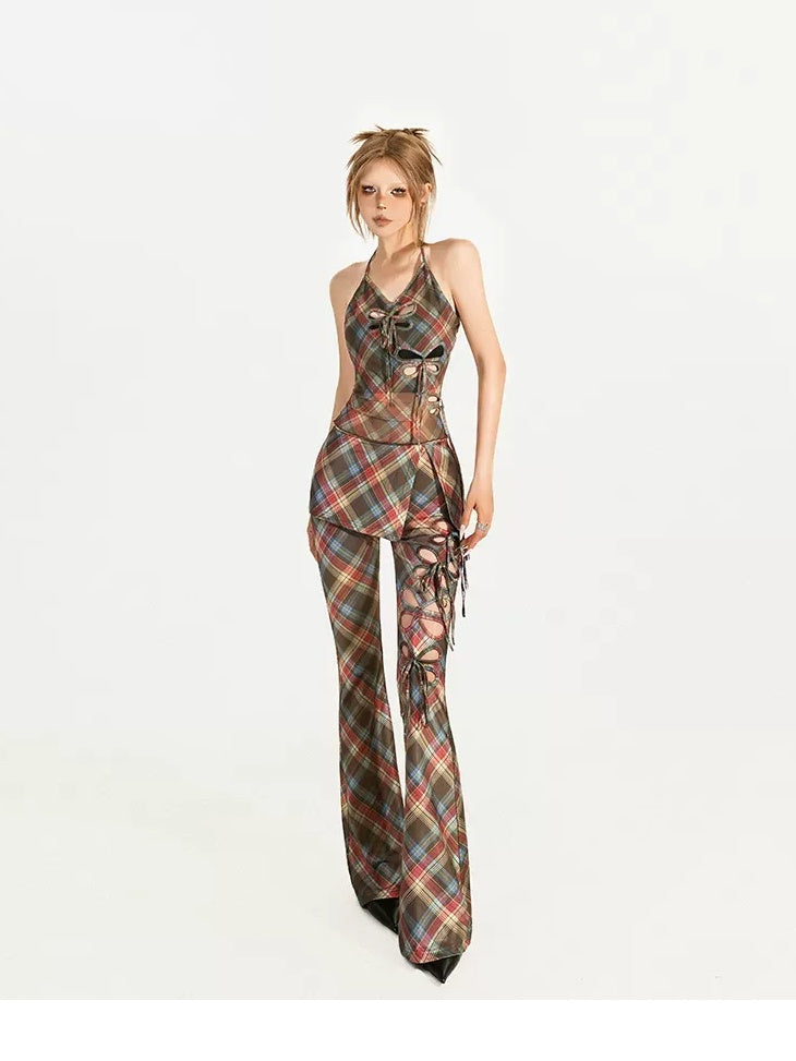 Nico Molly Printed Cami And Micro Flare Long Pants Urban Natural Waist Top & Pants Sets