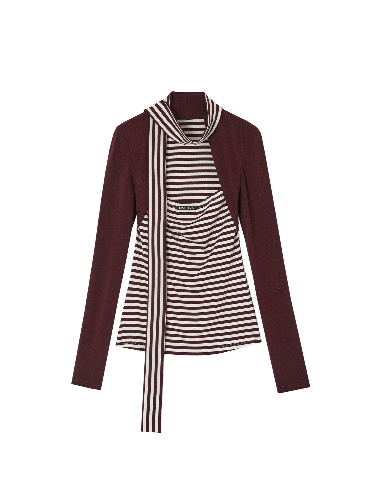 OfAkiva_Slimming_Striped_Faux_Layer_Square_Neck_Crop_Womens_Casual_Long_Sleeve_T-Shirts_MISSTT