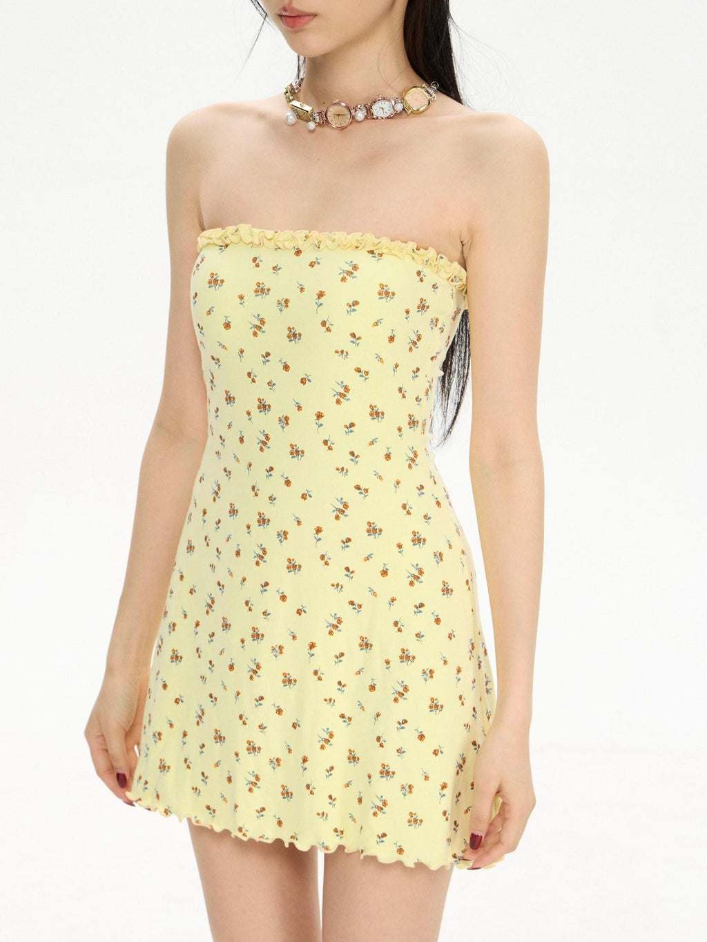 ZERO Soft Tencel Lyocell Padded Bust High Waist A Line Knit Casual Women Mini Dresses