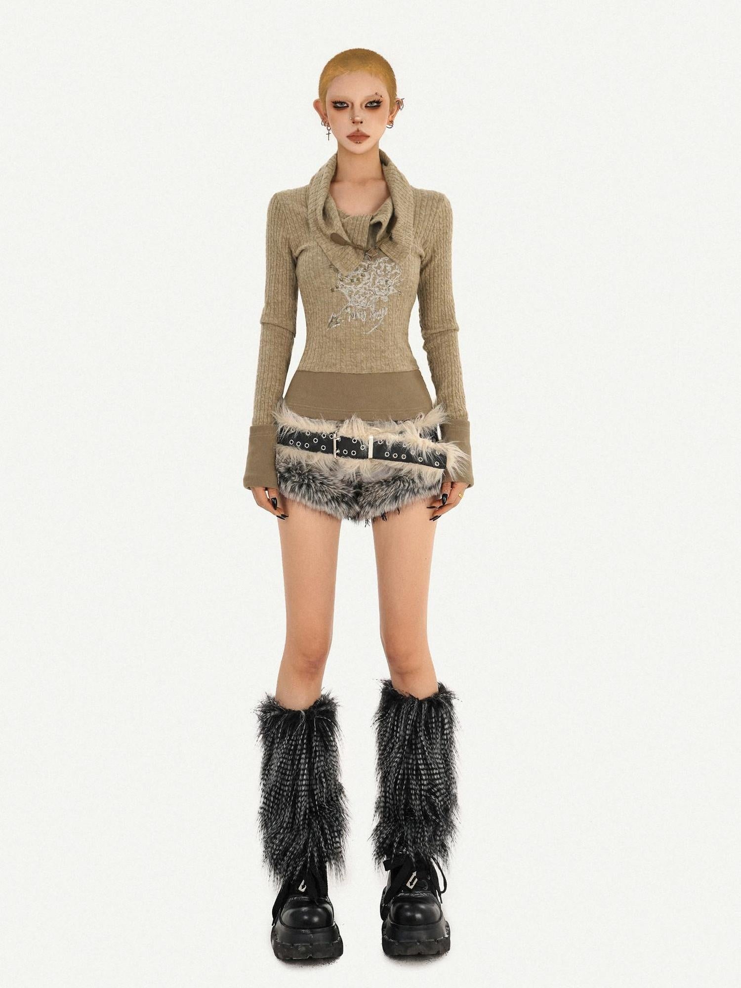 Nico Molly Distressed Low Rise Street Style Button Fly Gray Women Denim Shorts