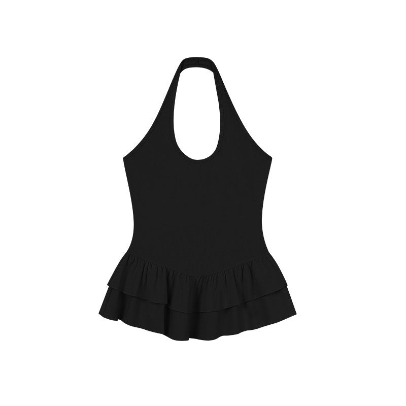 ZERO_Soft_Viscose_Ruffle_Trim_Slim_Fit_Halter_Neck_Women_Red_Black_Sky_Blue_Camisoles_MISSTT