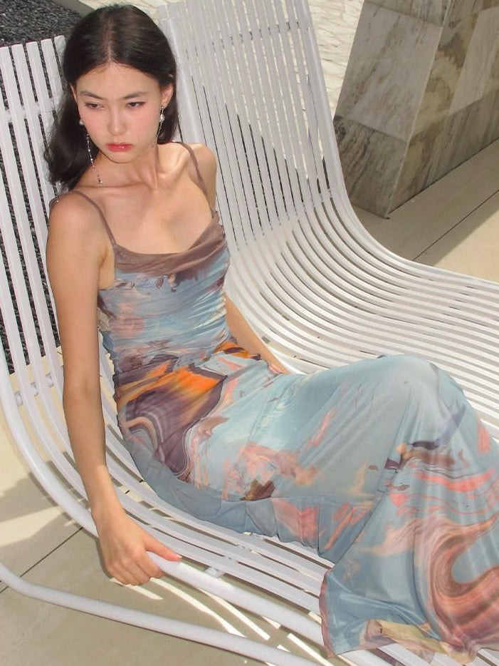 OfAkiva Polyester Camisole Two Piece With Shawl S M L Xl For Women Top & Skirt Sets