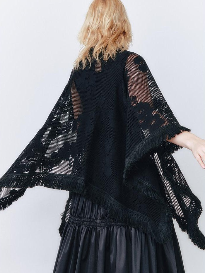 OfAkiva Korean Shawl Patchwork Solid Oversized Scarf Decorative Women Cardigans