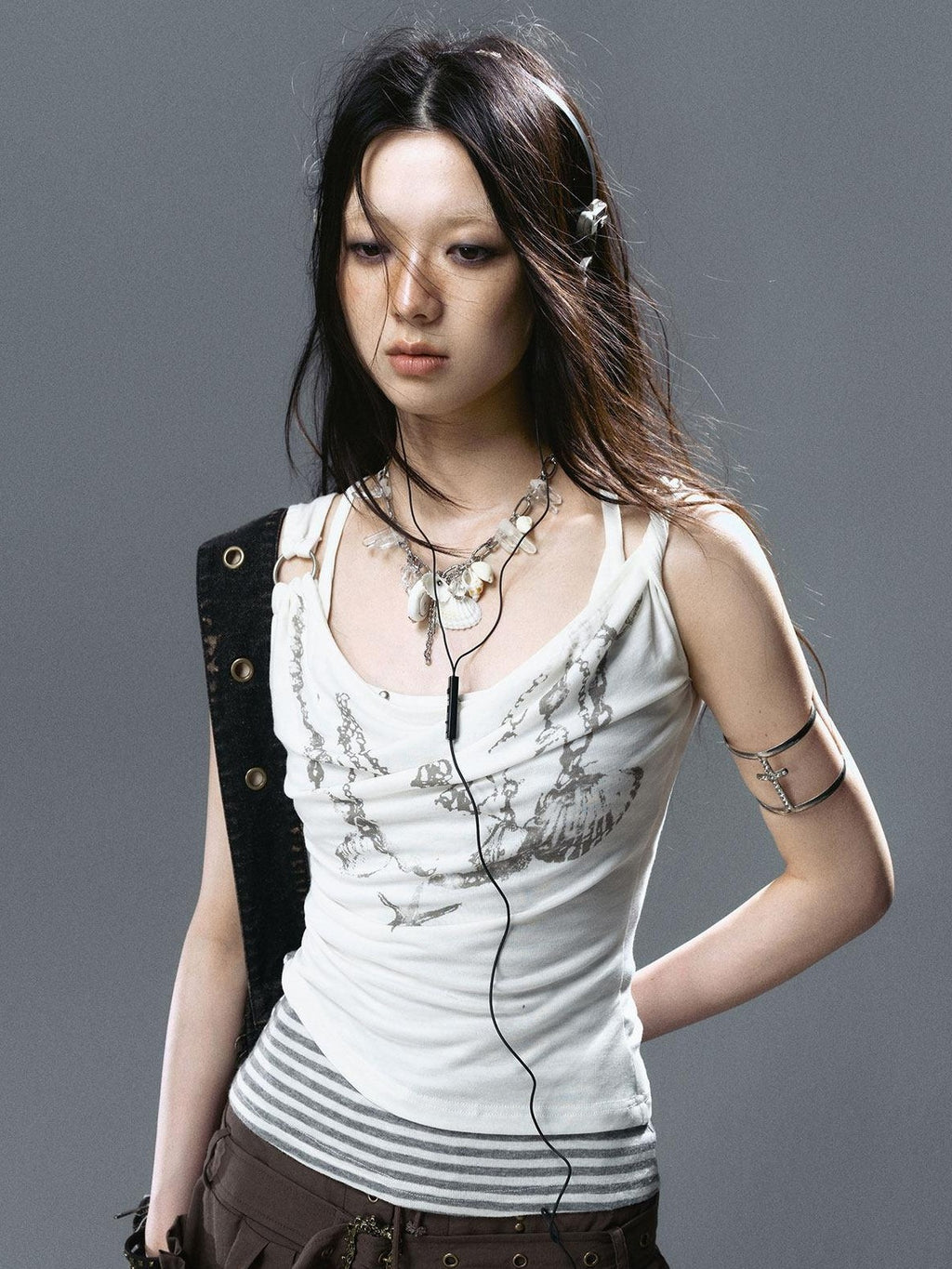 Cest Nous Sparkling Original Artificial Crystal Chain Women Silver Jewelry Necklaces