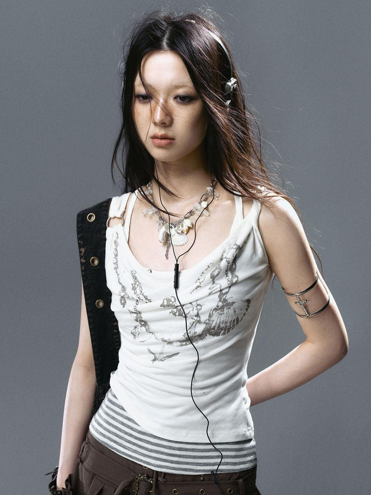 Cest Nous Sparkling Original Artificial Crystal Chain Women Silver Jewelry Necklaces