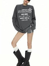 ZERO High Stretch Striped Knit Natural Waist Fit Casual Women Black Gray Mini Shorts