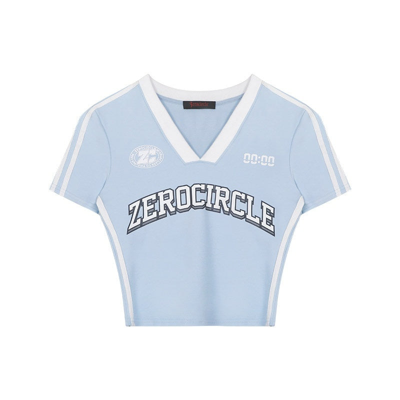 ZERO_Wrinkle_Free_Cotton_V-neck_Slim_Fit_Letter_Print_Short_Sleeve_Basic_Crop_Tops_MISSTT