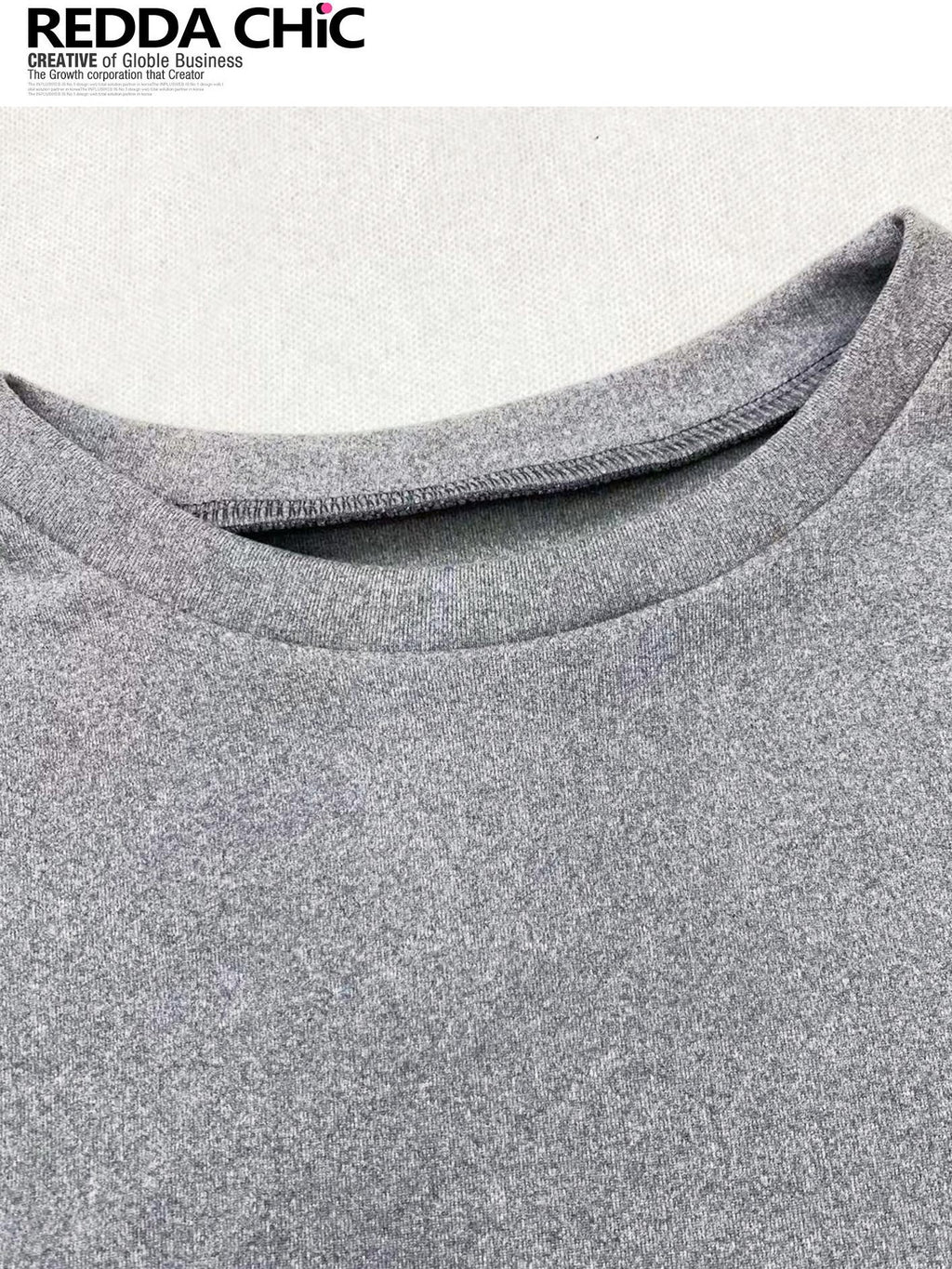 REDDACHIC Heather Gray Layered Lettuce Edge Slim Fit Women'S Derong Long Sleeve T-Shirts