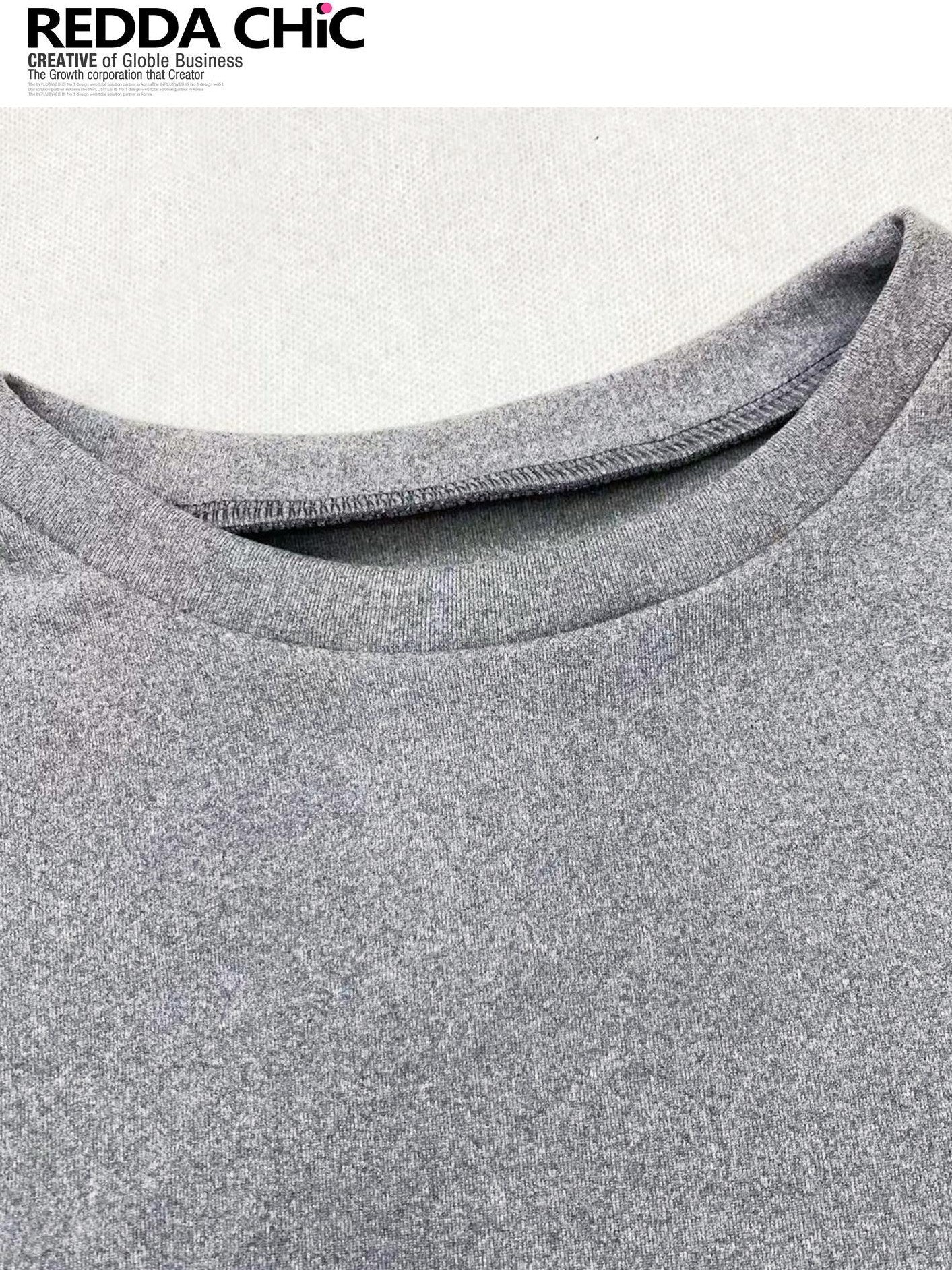 REDDACHIC Heather Gray Layered Lettuce Edge Slim Fit Women'S Derong Long Sleeve T-Shirts